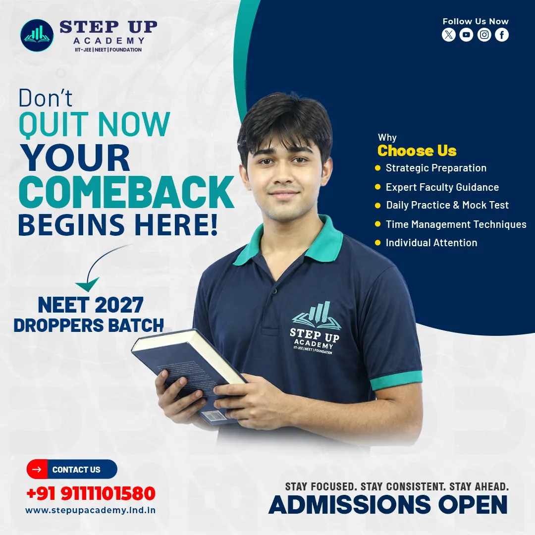 NEET Dropper Batch 2027 Admissions Open | Step Up Academy Bhopal